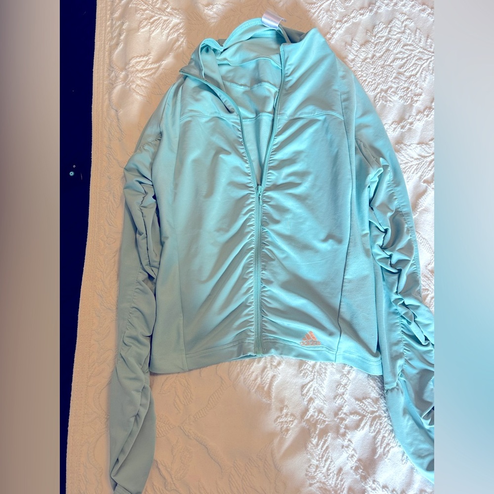 Cute light blue Adidas jacket size medium!
